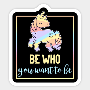 Rainbow Unicorn Quote Sticker